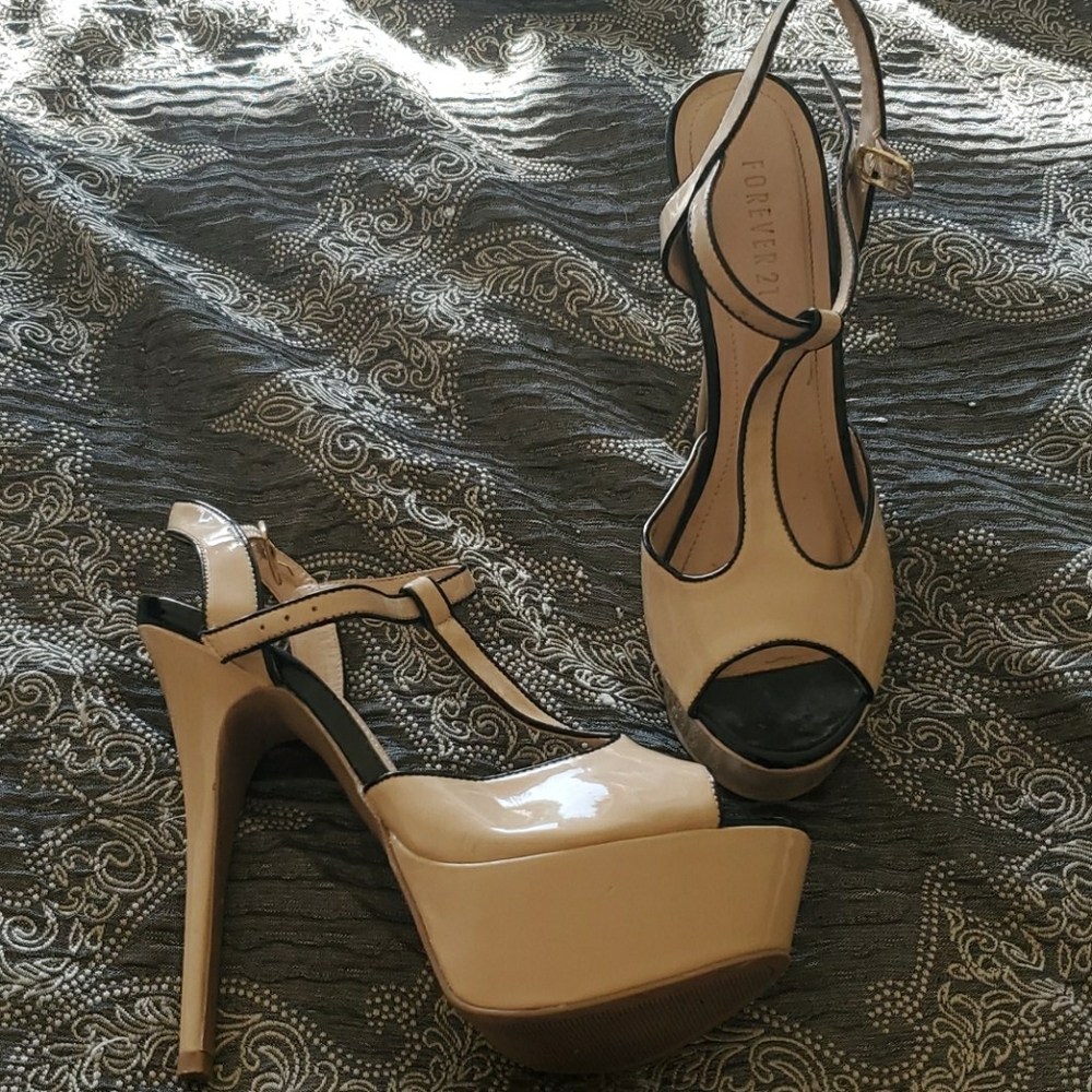 Tan stilettos...worn once